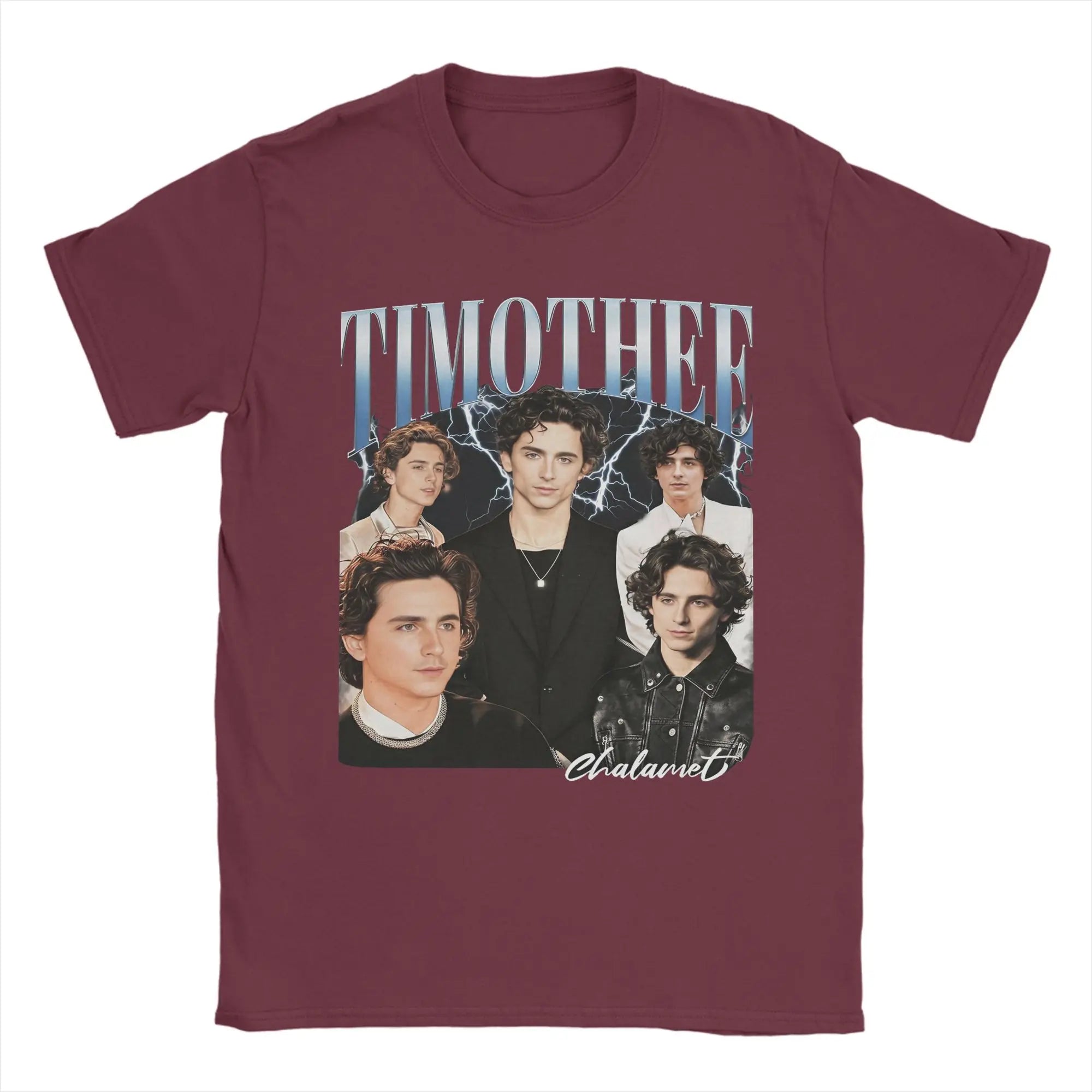 Timothee Chalamet T Shirt Men's  100% Cotton Humorous T-Shirts O Neck  Tee Shirt Short Sleeve Clothes Printed