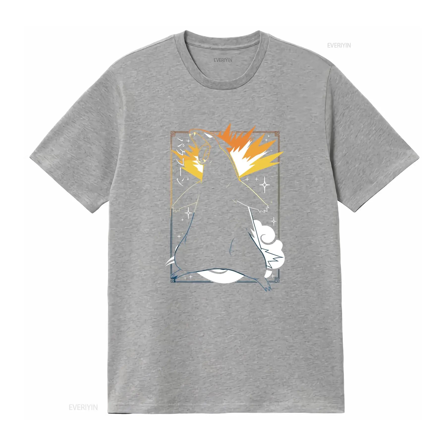 Typhlosion Black T Shirt Perfect for a Present Holiday Birthday vintage Washed Breathable Casual Unisex graphic Slightly