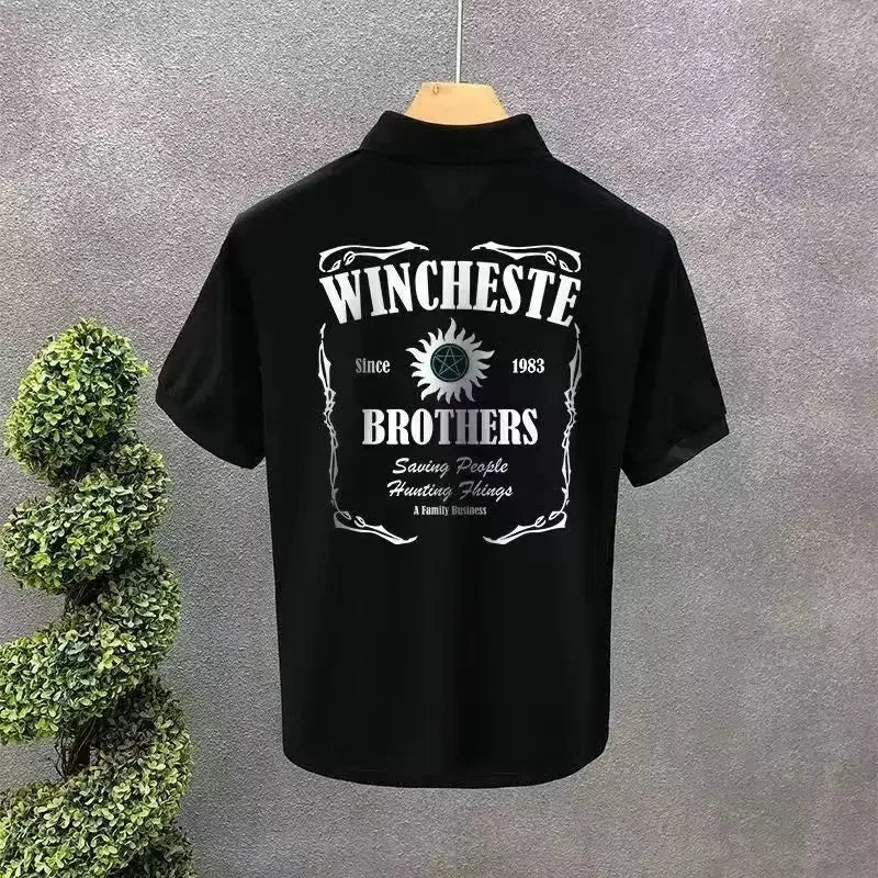 T Shirt for Men Graphic Man with Collar Tee Rock Polo Shirts Drawings Top Hot Men's Clothing 2025 Cool Fashion Summer Ordinary